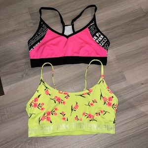 Bundle of 2 pink sports bras